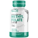 Naturens Fusioner Nutri 5-MTHF L Methylfolfolat 1MG - 4 måneder Tilgang, 120 Veganske tabletter - Methylerede folat tillæg - Kognitiv funktion, hjerte sundhed, prænatal support - Methylerede folinsyre
