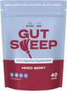 Gut Sweep - Dagligt fordøjelsestillæg - Psyllium Husk Fiber - Understøtter Appetite Control - Gluten Free & Plant Based - Keto & Paleo Friendly - 40 Servere - Blandede Berry