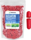 XPRS Nutra Størrelse 0 Tomme kapsler - 500 Tomme Gelatine kapsler - Piller gør det selv Capsule Filling - Pure Bovine Filtable Pille Gel Caps for Do- It- Yourself Kosttilskud (rød)
