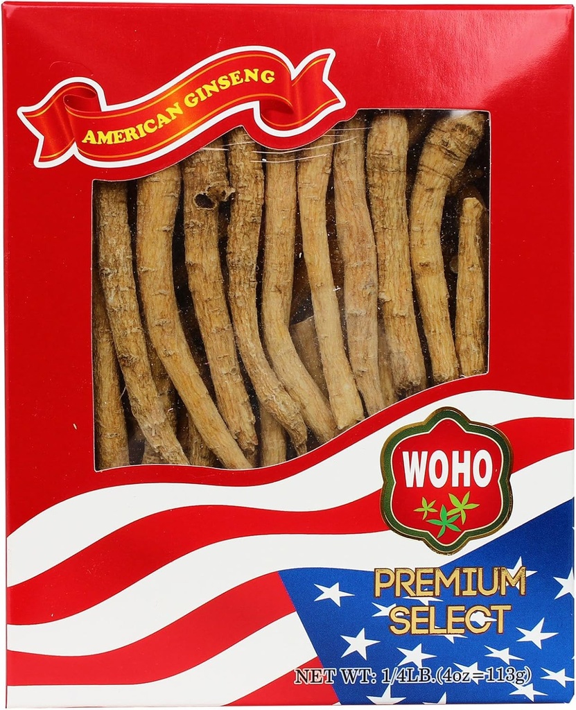 Woohoo Natural WOHO American Ginseng # 104.4 Long Small # 1 4oz Box