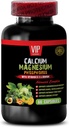 Calcium Magnesiumtilskud - Calcium Magnesiumfosfor med vitamin D-3 & Boron - Sunde knogler Magnesium, Calcium til kvinder, Magnesium til mænd, Knoglestyrke Kosttilskud, 1 flaske 60 kapsler