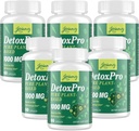 1000 MG Detox rense, Natural Toxin Flush for Lever, Gut & Colon, Antioxidant & fordøjelsesstøtte, Zeolite, Fast- Actioning Detoxification Complex for Women & Men - 480 Kapsler