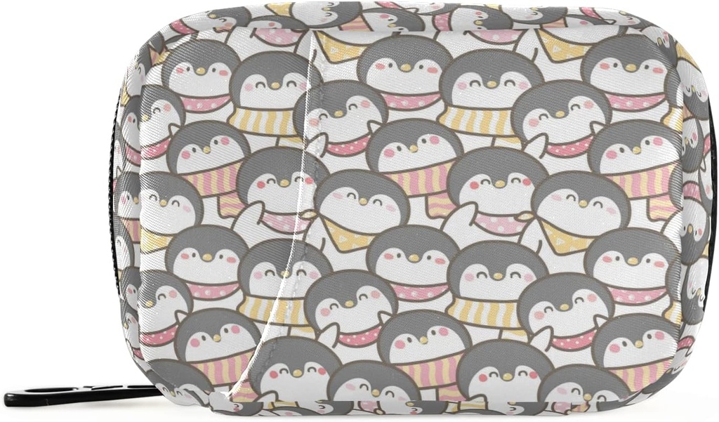 Cartoon Pingvin Pill Box 7 Dag Pill Case Rejser Pill Organizer Bag med lynlås Portable ugentlige sag Bag Compact størrelse for Vitamin Supplement Holder