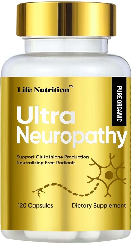 120 Capsules- neuropati Support Nerve Savior Supplement med 600 mg Pure Alpha Lipoic Acid, Fortify Nerves in Fingers, Hands, Toes, & Feet - Bedste Perifer Relief Support