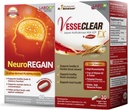 LABO Nutrition VesseCLEAR EX + NeuroREGAIN: Nattokinase NSK-SD, Elastin F for Clean & Flexible Blood Vessel, Cardiovascular & Circulation Support, Scallop-derived PLASMALOGEN for Brain Deterioration