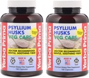 Yerba Prima Psyllium Husks Fiber Veg Caps - 180 (Pakning med 2)
