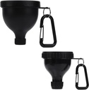 2 stk Protein Powder Container, Portable Protein Powder Travel Container, Protein Powder tragt, Vand flaske tragte til pulver mixes, Pre Workout / Gym Supplement tragt nøglering (50ml + 100ml)