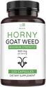 Horny Goat Weed Extract for Men and Women - Male Enhancing Supplement Stamina Herbal Pills - 120 Capsules