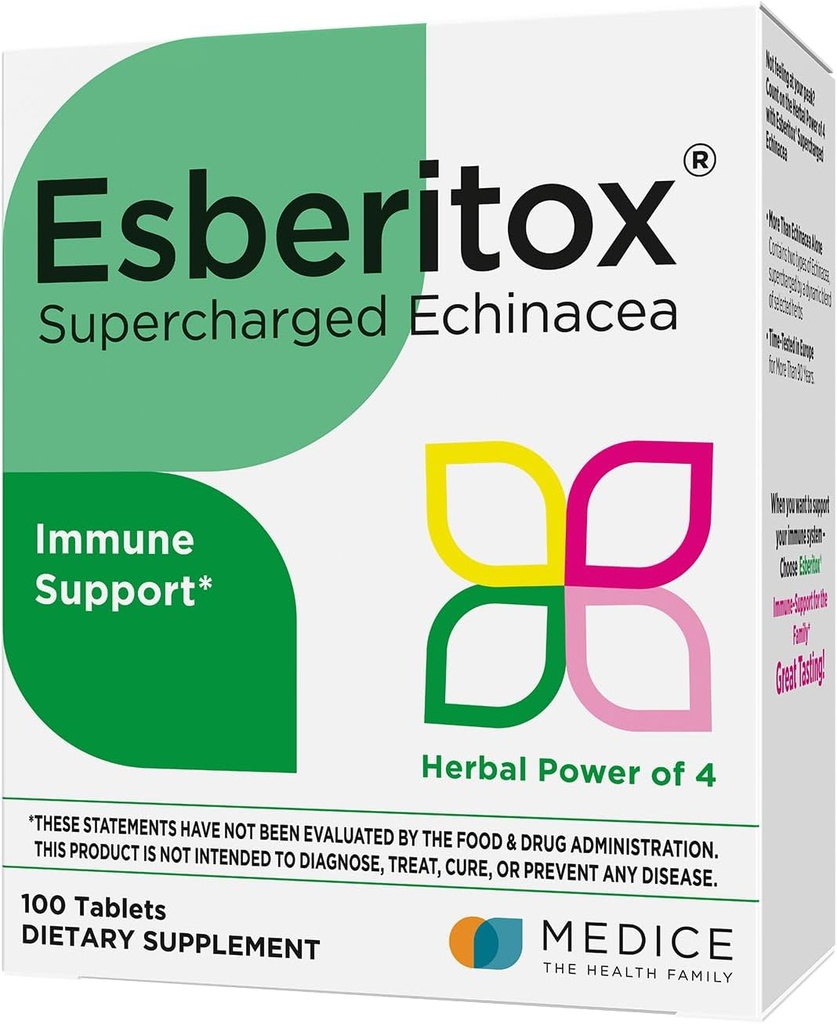 Supercharged Echinacea – 100 Tablets – Immune Support Herbal Supplement with Wild Indigo Root & Purple Coneflower – Clinically Tested – Made in Germany