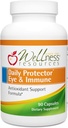 Wellness Resources Daily Protector Eye & Immune - Lutein, Lycopene, Zeaxanthin, Cryptoxanthin, Bilberry og mere til øje, immunforsvar og hud sundhed (90 kapsler)