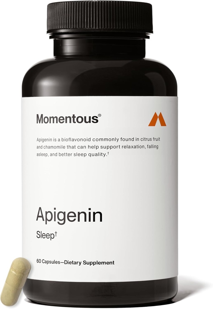 Momentous Apigenin Supplement - 50 mg per kapsel - NSF Certified for Sport - 60- Count