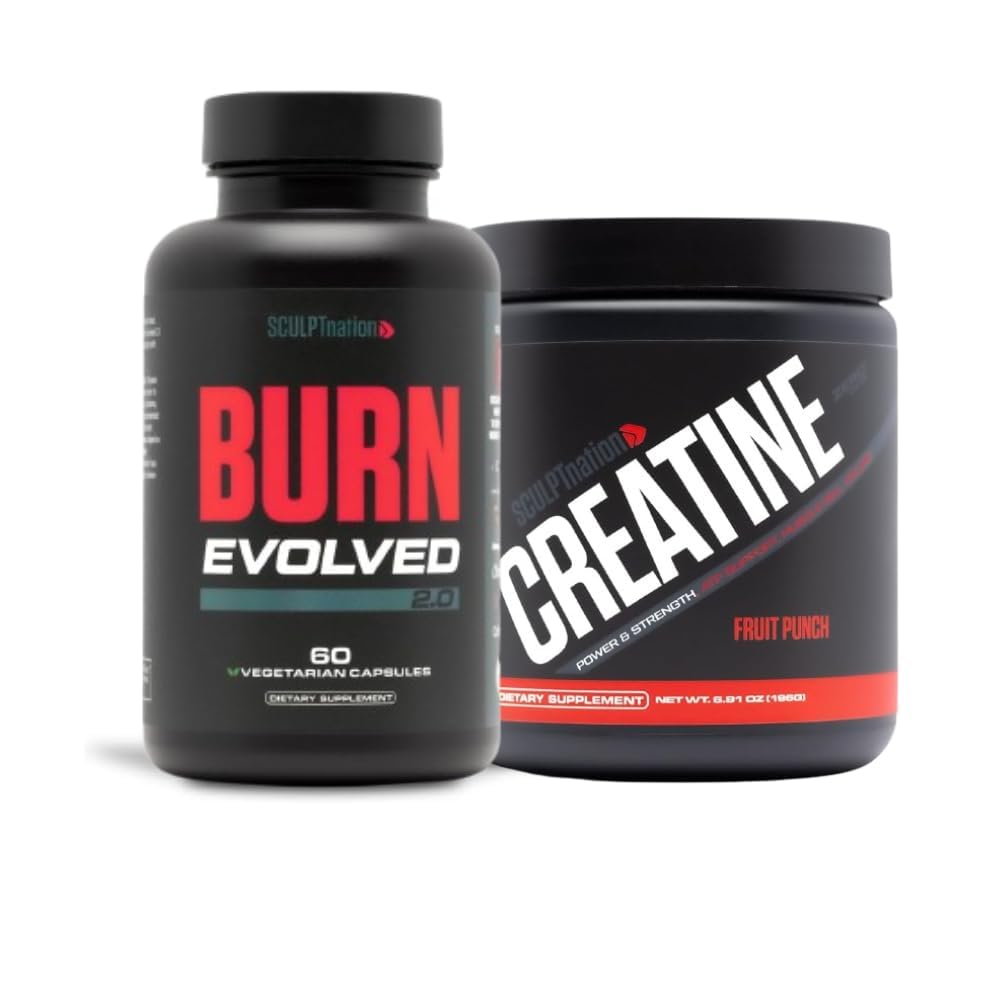 Schedpt Nation af V Shred Burn Evolved 2.0 og Premium Creatin Fruit Punch Powder Bundle