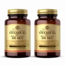Solgar naturligt sourced vitamin K2 (MK-7) 100 mcg - 50 Vegetabilske kapsler, Pack of 2 - Understøtter Knoglesundhed - Hele fødevarekilde fra Nato Extract - Non- GMO, Gluten Free - 100 Total Servering