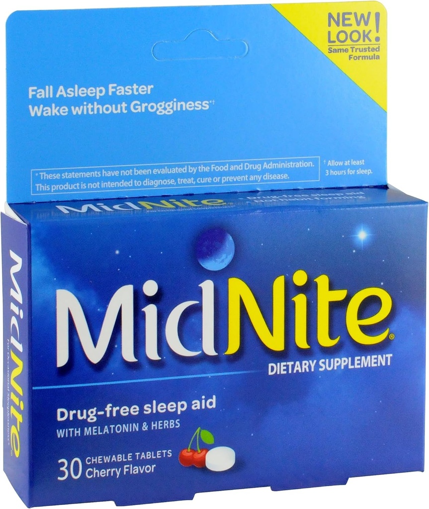 MidNite Natural Sleep Supplement, 30- Count Box (pakke med 2)