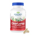 RidgeCrest Herbals ClearLungs Classic, Natural Lung og Nasal Daily Health Supplement for Bronchial, Luftveje, Immun, Sinus, og Mucus Wellness Support, Urteformel (60 Caps, 30 Serv)