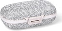 1Pack Travel Pill Organizer, 8 Compartments Portable Pill Case, Lille Pill Box til Pocket Purse Portable Medicine Vitamin Container (Sparkling Sølv)