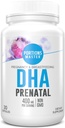 Portioner Master DHA Prenatal, renatal Omeg-3 Supplement med 300 mg DHA, Understøtter Føtal Brain & Eye Development, Graviditet & Amning Nutrition, Non- GMO, Gluten- Free (30 Softgels)