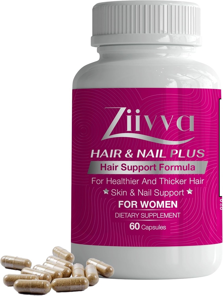 Hår Vitaminer for kvinder - Alle naturlige Vegan Biotin 5000 Mcg kapsler - Hår Kosttilskud til vækst & tykkelse - Fremme sundere hår, hud, negle - Hår vækst supplement Formel