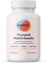FullWell prenatal Vitumeb 124; Cholin, folat, D-vitamin til føtal vækst, hjerne udvikling; 124; 26 + Vital Nutrients against 124; Dietitian- Formuleret, OBGYN Anbefalet, Non- GMO, 3. part testet, 30 Servere