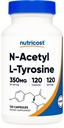 Nutricost N- Acetyl L- Tyrosin (NALT) 350 mg, 120 Kapsler - Gluten Free, Non- GMO