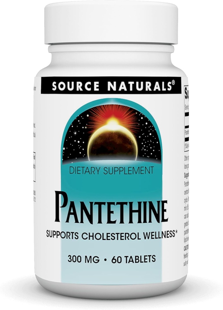 Source Naturals Pantethy, Supports Cholesterl Wellness *, 300 mg, 60 tabletter