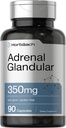 Horbäach Raw Adrenal Glandular | 350 mg | 90 Capsules | Non-GMO, Gluten Free Supplement