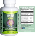 InTheZone Focused Youth - Premium Bioceutical, Nutractacial, & Nootrop Formel for Cognitive Development, Focus, Memory, og Mental Clarity Support for Youth - 60 Kapsler