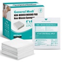 Generelt Medi Sterile Gauze Sponges, 4 "x 4" Ikke-vævet Sår Pads - individuelt indpakket Meget Absorberede Sponges Pads til Cushioning Mindre Sår, Cuts & Burns Sår Care (60 pakker, 120 stykker i alt)