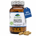 Pure Mountain Botanicals Bacopa Monnieri Kapsler - Vegan Caps med Organic Bacopa & Standardized Bacopa Extract Supplement