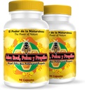 Nutrisalud Products Jalea Real, Polen y Propoleo en UNA sola capsula. Maxima Potencia. Tonico reyngecedor, energia Natural, .Set de 2 Frascos con 90 caps. c / u