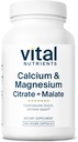 Vital Nutrients Calcium og Magnesiumstearat 124; Citrate og Malat Complex 124; Vegan supplement 124; Support Bone Strength, Muscular and Cardivaskulær Health * - 124; Gluten, Dairy and Soy Free; Non- GMO - 1. 4; 100 Kapsler