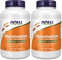 Now Foods Supplements, Glucomannan (Amorphophallus konjac) 575 mg, Supports Regularity *, Sund Vægt Management *, 180 Veg Kapsler (pakke med 2)