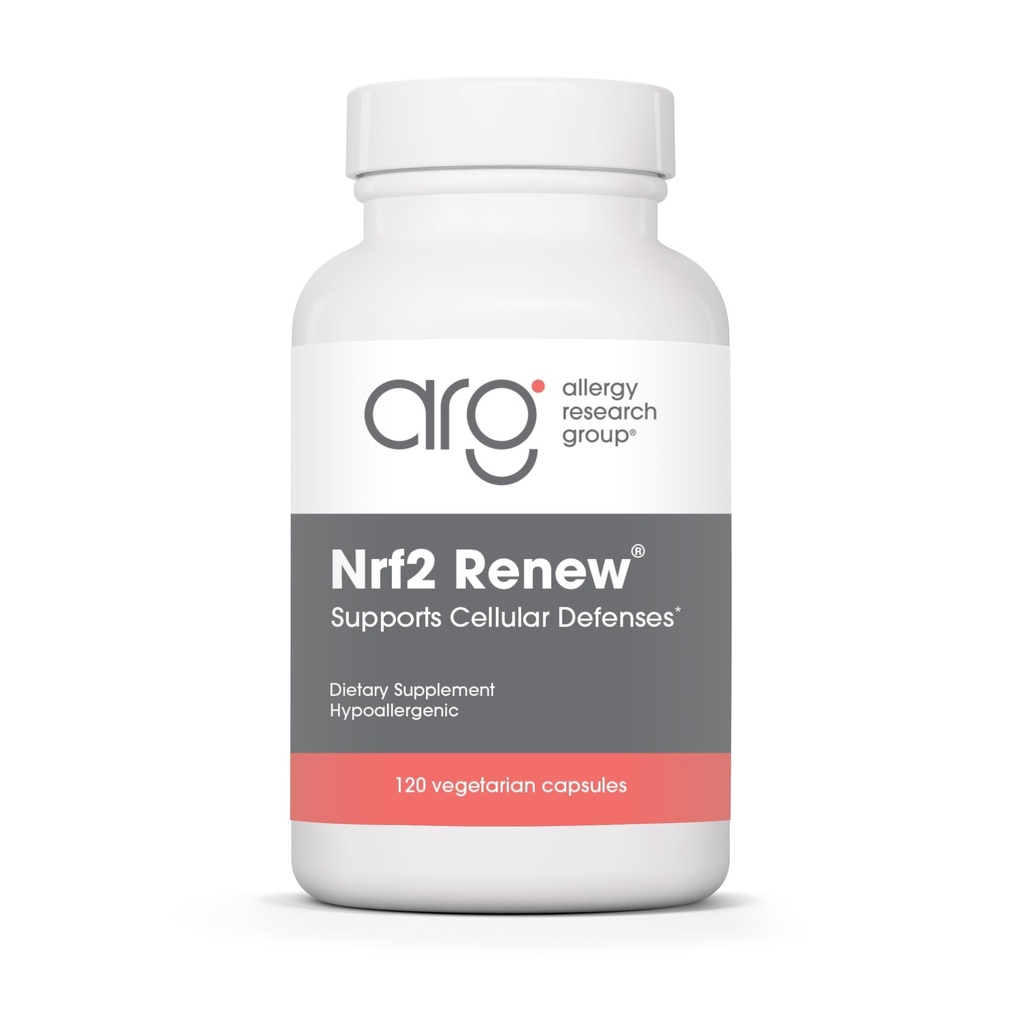 Allergy Research Group Nrf2 Renew Supplement - Nrf2 Aktivator, Pure Sulforaphane, Natural Green Tea Extract, Organic Vegetar Kapsler - 120 Greve