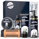 Beard Growth Kit - Mobiuty Men 's Beard Care Kit med naturlige ingredienser, Inkluderer Beard Wash, Beard Oil, Beard Conditioner, Beard Balm og Beard Comb, Gave sæt til kæreste Mand Fædre