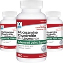 Kvalitetsvalg Glucosamin 1500 mg med Chondroitin og MSM Joint and Cartiage Health Diætsupplement i 120 tabletflasker (3 stk.)