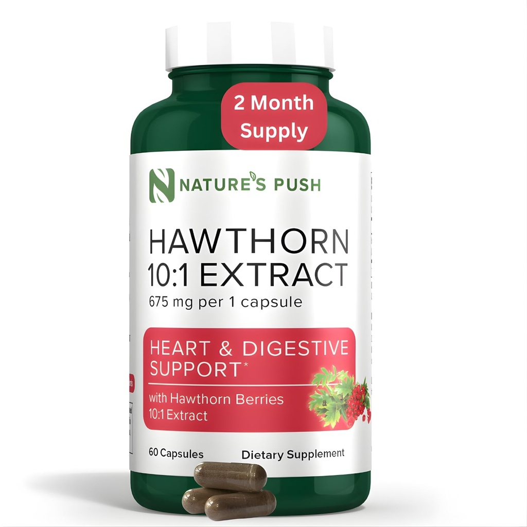 Super Potent Hawthorn Berry 10: 1 Uddrag Kapsler til fordampning Heart Health og Glycemisk støtte - Ekstra Styrke Hawthorn Berry Kapsler - Non- GMO Gluten Free Vegan GMP USA 2 måneders levering