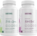 Stoffet. Bundle: Nature 's Sustakenance Daily Fruits & Veggies (120 Kapsler) + Beetroot Boost (180 Kapsler) - Natural Energy Boost & Samlet Wellness - US Made, Vegan- Friendly