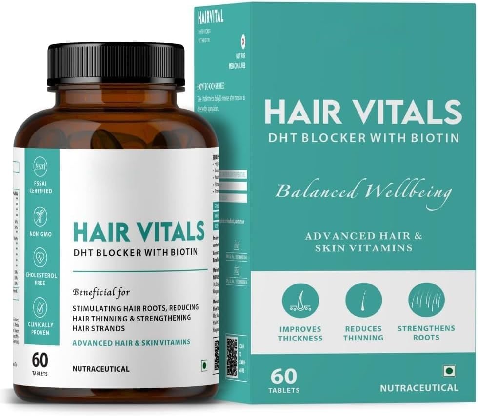Generisk hår Vitals DHT Blocker med Biotin tabletter - Hår Suppliment med Beta- Sitosterol