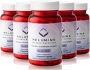 Reluminer Advance Nutrition Gluta 1000 - Reduceret L- Glutathion, Alpha Lipoic Acid & Rose HIPS, Antioxidant Support for Skin & Samlet Wellness, Lavet i USA - 30 kapsler x 5 flasker (75-Day Supply)
