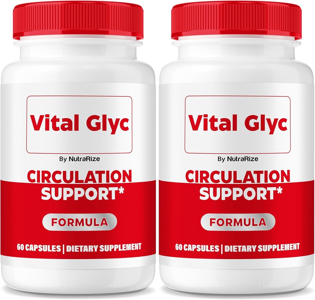 (2 Pack) Vital Glyc kapsler - Official Blood Support Formel, Vital Glyc Blood Vessel Cleaner, Vital Glyc Glyco Optimizer Pills, Understøtter Samlet Sundhed & Wellness, Vital Glyc Powder (120 Kapsler)