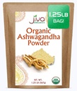 Jiva Organics Ashwagandha Root Powder 1,25 Pound (20oz) - Gluten Free, Indian Ginseng, Raw, Pure, Non- GMO, Lab Testet Ayurvedic Indian Powder