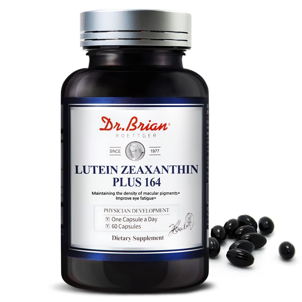 Dr. Brian Lutein og Zeaxanthin Kosttilskud, Eye Vitamin Macular Degeneration Kosttilskud Non-GMO, Gluten Gratis for tørre øjne Vision Sundhed, 60 kapsler