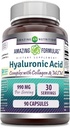 Amazing Formulas Hyaluronic Acid Super Complex med MSM, Collagen Type I & III, og C-vitamin Note 124; 990 Mg