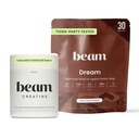 Beam Dream Sleep Powder & Creatine Bundle, Tredjeparts Testet Natural Sleep Aid & Recovery Supplement med mikroniseret Creatin Monohydrat, Unflavored Pure Creatin Powder for Muscle Strength, Energy