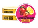 LyvWel 56mg koffein Energy Pouches - Pink Lemonade, Pineapple Crush, Mango Crush - Fruity Clean Energy & Focus Boost med Guarana - 3- Pack Sampler (48 Total Pouches)