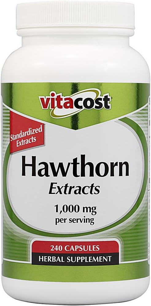 Vitacost Standardized Hawthorn Extract - 1000 mg per Servering - 240 kapsler