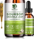 Nature Soursop Bitters Liquid, 15 Days Supply Graviola Oil for Cell Support & Regeneration, Antioxidant, Immune Boost, Digestive, Sugar-Free, Gluten-Free, Sour SOP Multivitamin Drops 1 FL OZ