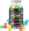 WELLUTION Sugar- coated Hamp Gummies - High Potency 2,985,000 MCG - Natural Fruity Bears for Afslapning og Fred - Fast- Fungerende - 60ct
