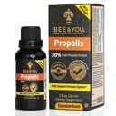 Bee and You Propolis Liquid Extract Drops, 30% Propolis, Ultra Pure, immunsupporttillæg, Sore Throat, Allergy Relief, Respiratory, Antioxidants, Keto, Paleo, Gluten- Free, 1 Fl Oz