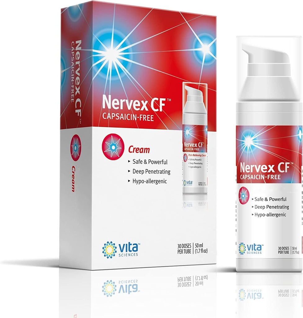 Vita Sciences Nespati Relief for hænder og fødder - Kraftfuld Cream Formel til brænding, Tingling, og Numbness - med Arnica, B12, B1, B5, B6, E, MSM, Aloe, og kokosolie base - Capsaicin-fri